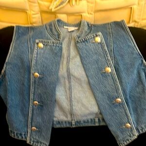 Blue jeans women vest.